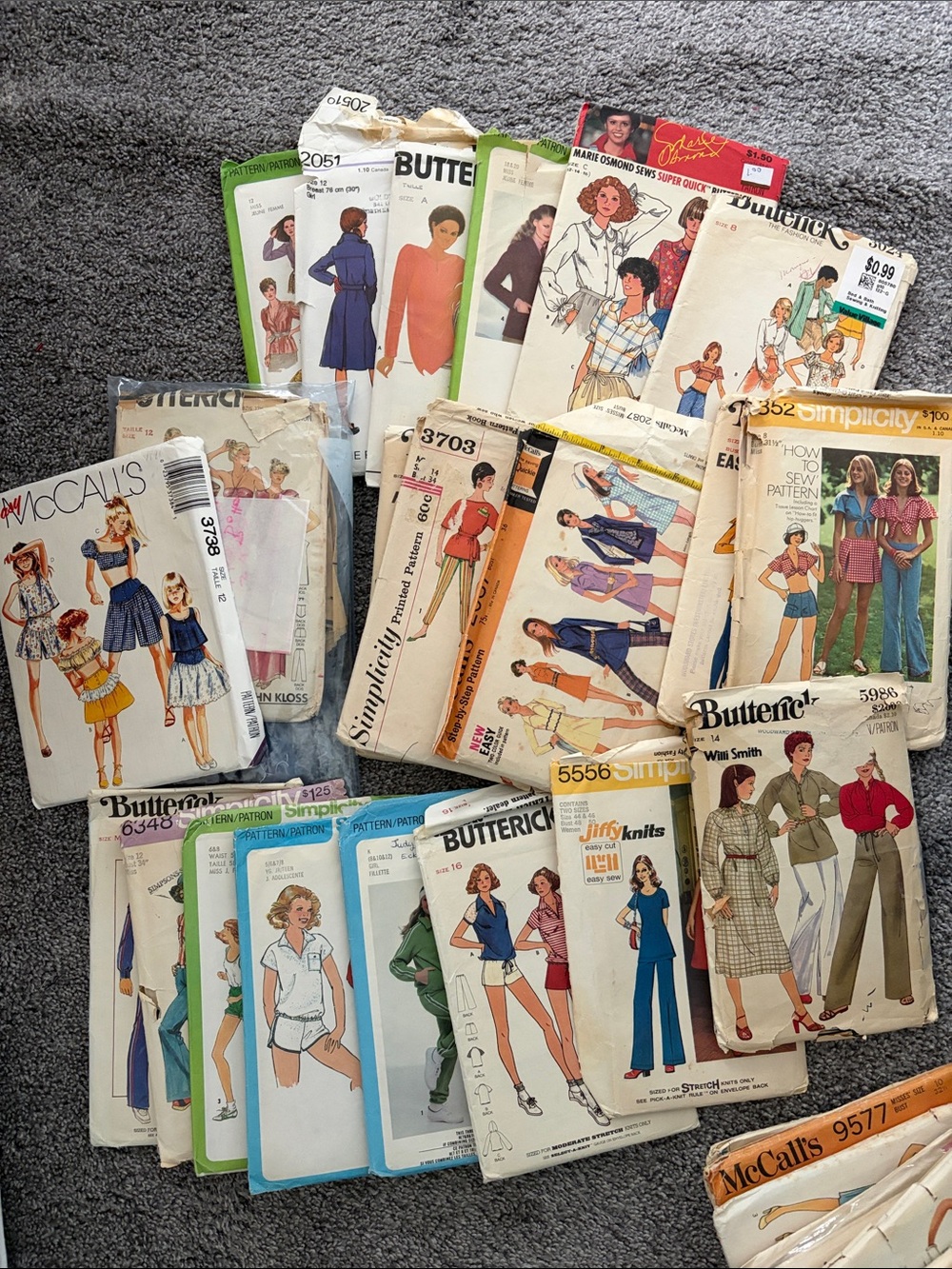 Various vintage patterns